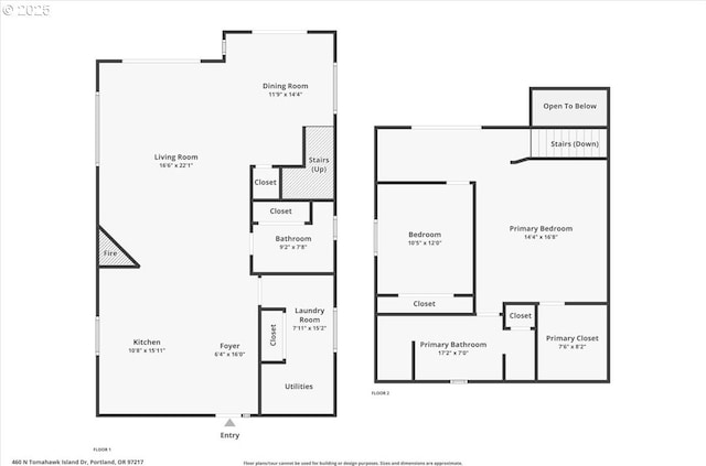460 N Tomahawk Island Dr, Portland, OR 97217 - view of home floor plan