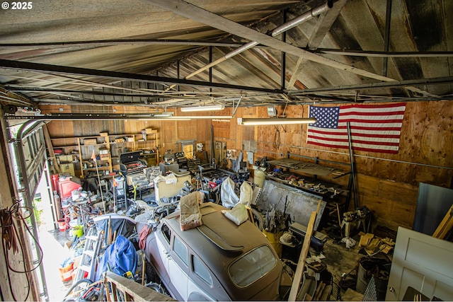 1072 53rd St, Springfield, OR 97478 - garage featuring wooden walls
