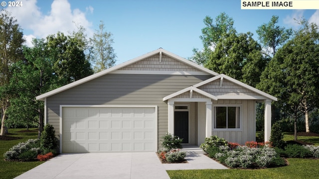 view of front of house with an attached garage, board and batten siding, and driveway