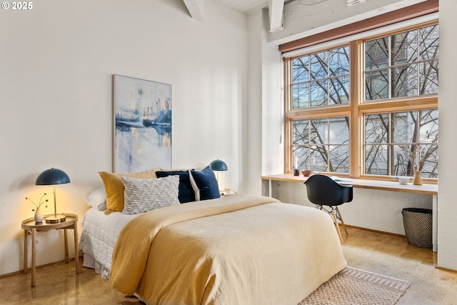 bedroom with baseboards