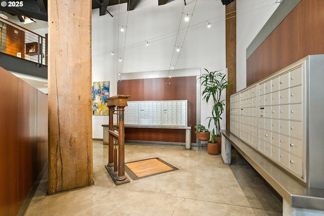 reception area featuring mail area