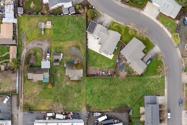 aerial view with a residential view