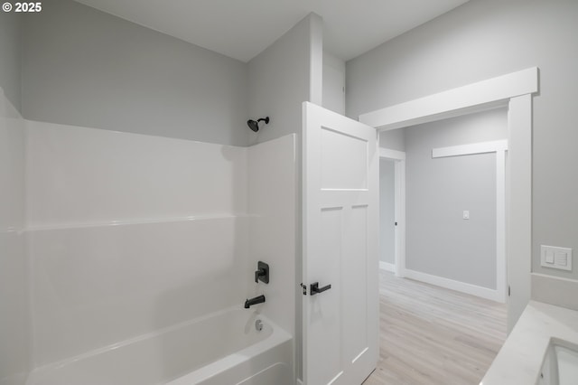 7320 Tanglewood Ave, Gleneden Beach, OR 97388 - full bath with shower / bathtub combination, wood finished floors, and vanity