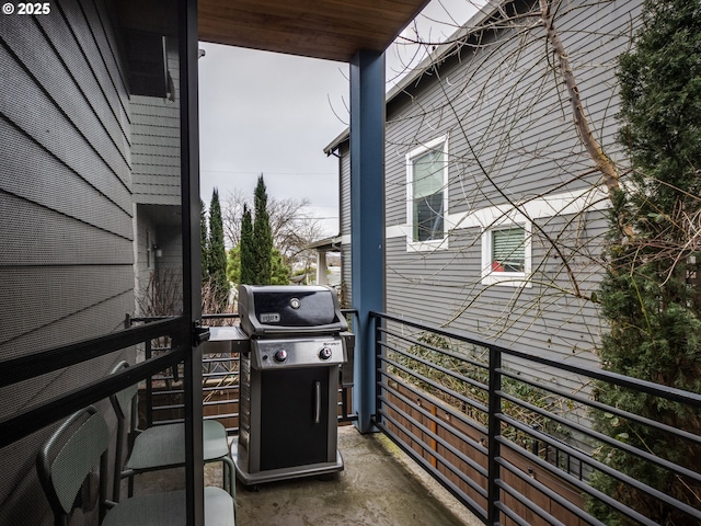 balcony with area for grilling