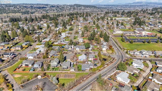 bird's eye view with a residential view