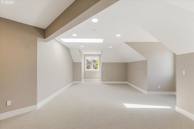 32092 SW Willamette Way E, Wilsonville, OR 97070 - additional living space with light colored carpet, lofted ceiling, recessed lighting, and baseboards