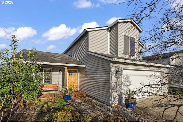 view of front of property with an attached garage