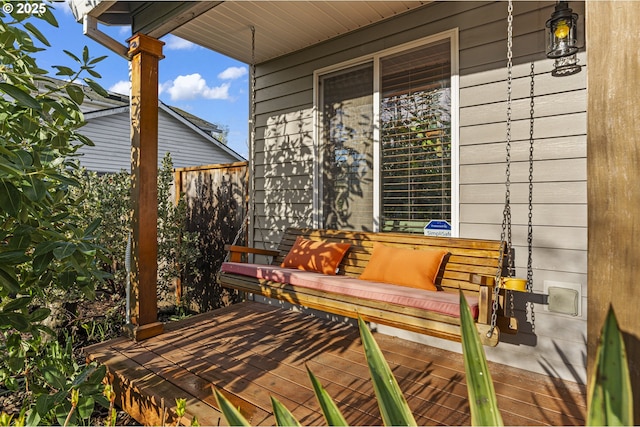 view of patio / terrace with fence