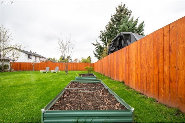 901 SE Olympia Dr, Vancouver, WA 98683 - view of yard with a garden and a fenced backyard
