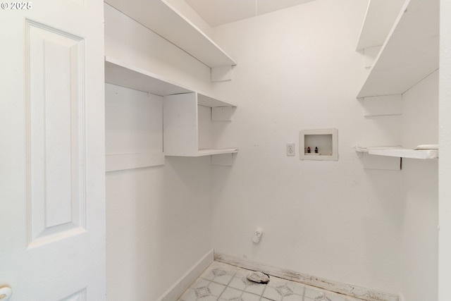 laundry room featuring washer hookup