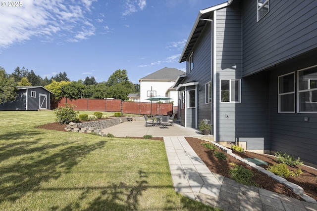 9711 SE Top O Scott St, Happy Valley, OR 97086 - view of yard featuring a patio area and a storage shed