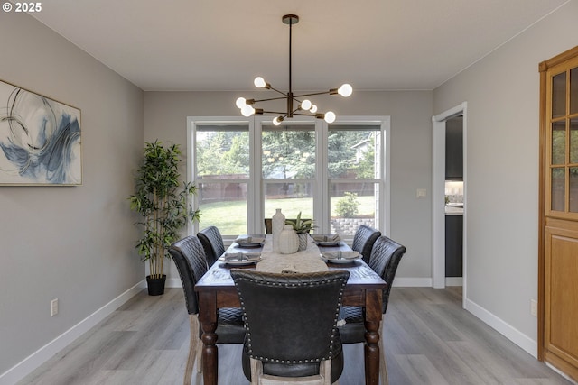 9711 SE Top O Scott St, Happy Valley, OR 97086 - dining area featuring plenty of natural light, a chandelier, and light wood-type flooring