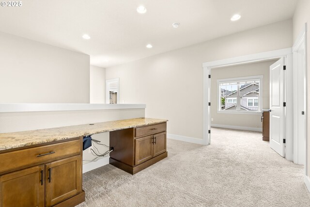 16944 SW Birdsong St, Beaverton, OR 97007 - unfurnished office featuring built in desk, light colored carpet, recessed lighting, and baseboards