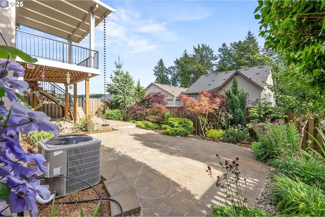 16944 SW Birdsong St, Beaverton, OR 97007 - view of patio / terrace with cooling unit and stairway