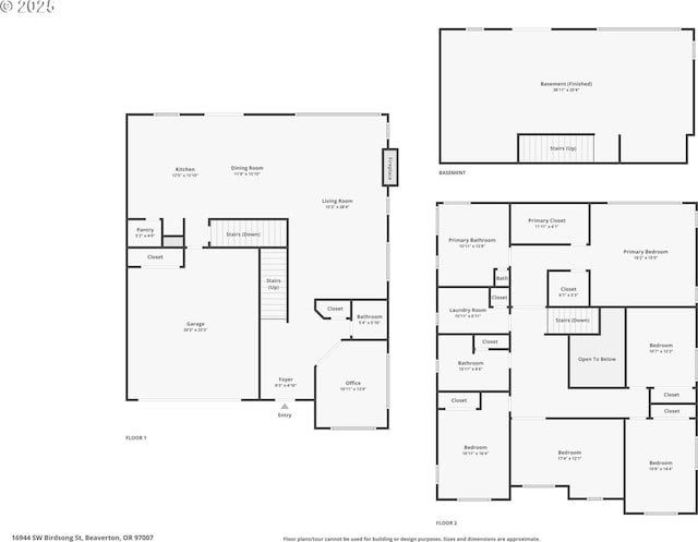16944 SW Birdsong St, Beaverton, OR 97007 - property floor plan