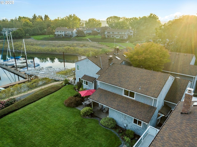 530 N Hayden Bay Dr, Portland, OR 97217 - view from above of property featuring a large body of water