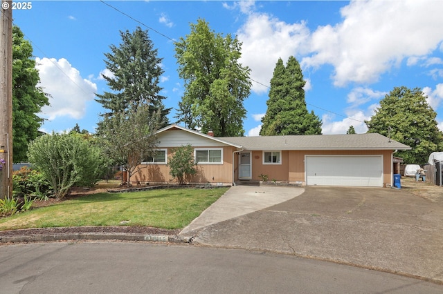 945 Irving Ct, Eugene, OR 97404 - ranch-style home with driveway, an attached garage, and a front yard
