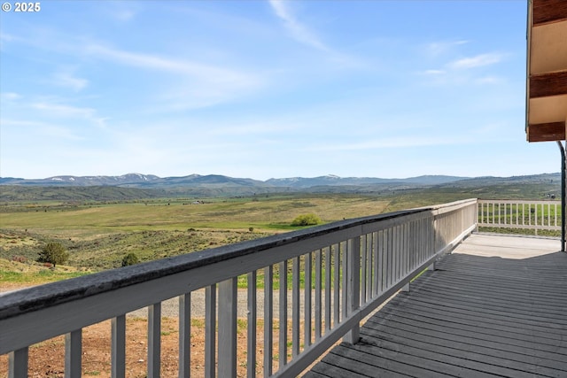 exterior space featuring a mountain view
