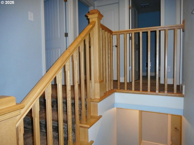 view of stairway