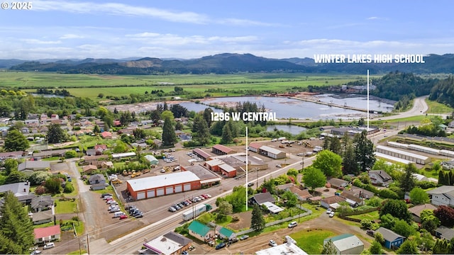1296 W Central Blvd, Coquille, OR 97423 - drone / aerial view of a water and mountain view