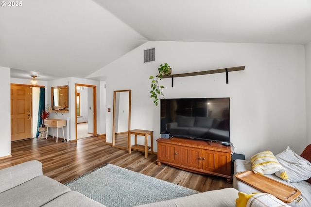 4131 Jessen Dr, Eugene, OR 97402 - living room with wood finished floors and lofted ceiling