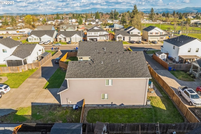 drone / aerial view with a residential view