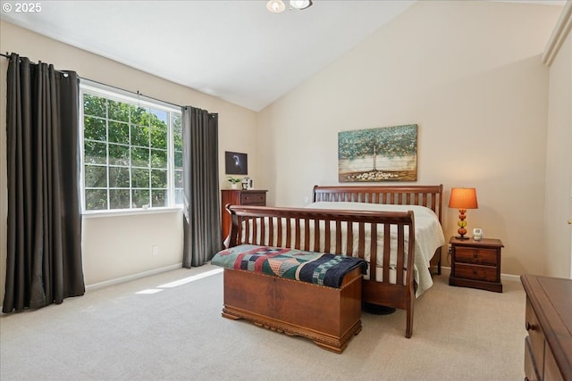 5277 Landon St, Salem, OR 97306 - bedroom with carpet flooring, vaulted ceiling, and baseboards