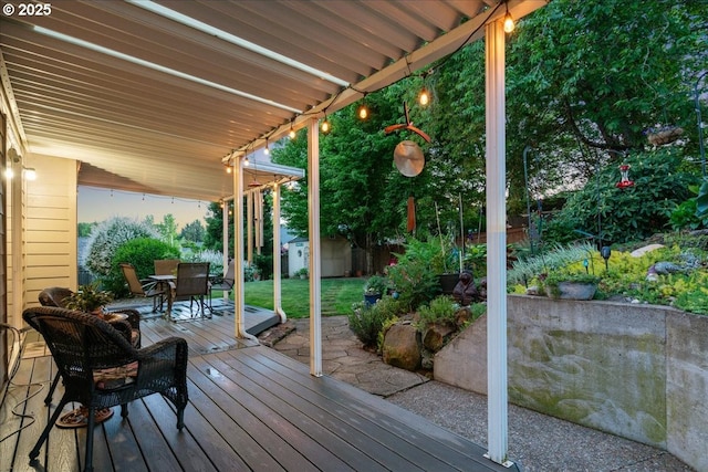 5277 Landon St, Salem, OR 97306 - deck featuring outdoor dining area