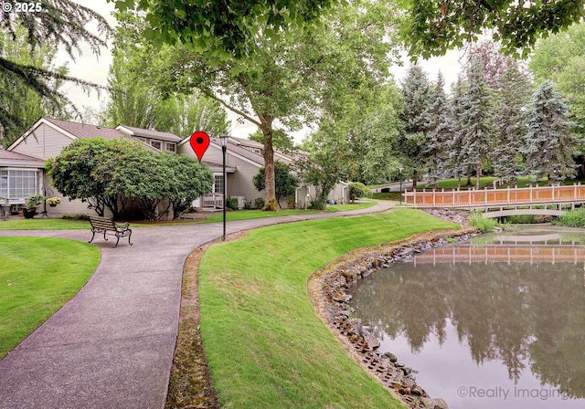 13775 SW Scholls Ferry Rd Unit 16, Beaverton, OR 97008 - view of property's community with a yard and a water view