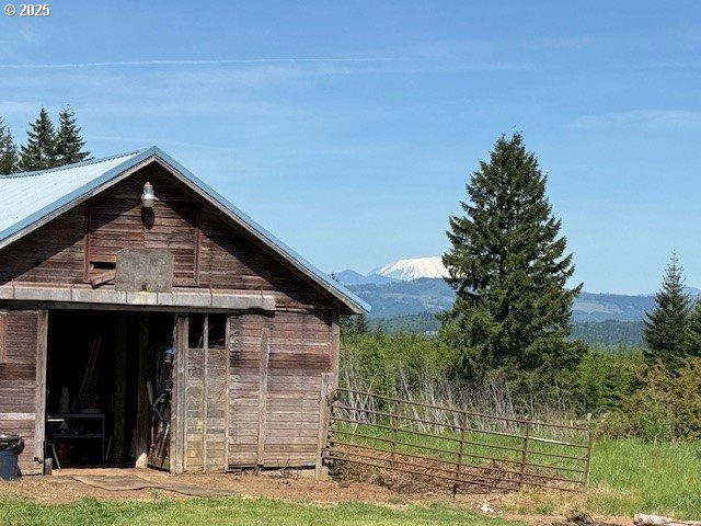 65748 Meissner Rd, Deer Island, OR 97054 - view of barn with a mountain view