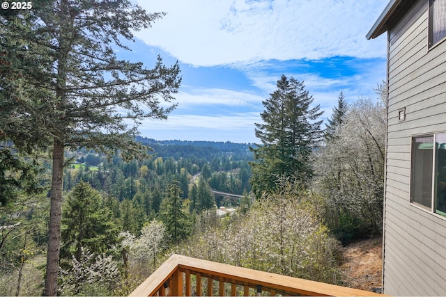 property view of mountains with a forest view
