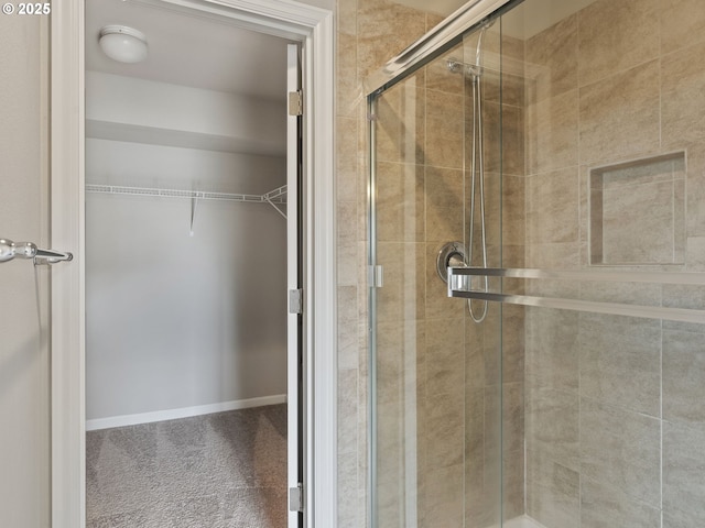 bathroom with walk in shower