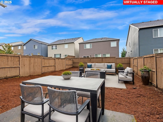 view of patio with outdoor lounge area