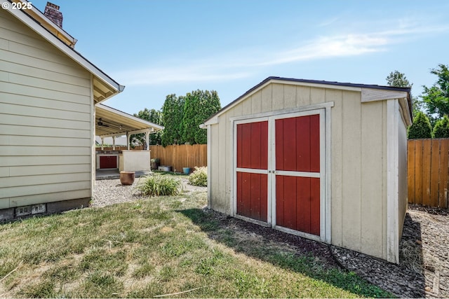 1255 NE 17th Ave, Hillsboro, OR 97124 - view of shed featuring a fenced backyard