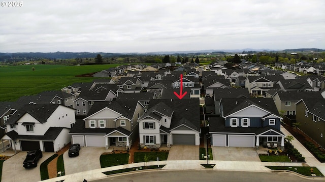 bird's eye view featuring a residential view