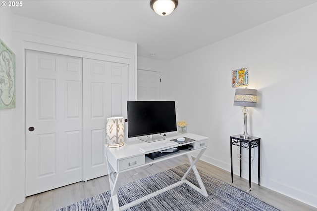 8007 N Hudson St, Portland, OR 97203 - office area featuring light wood finished floors