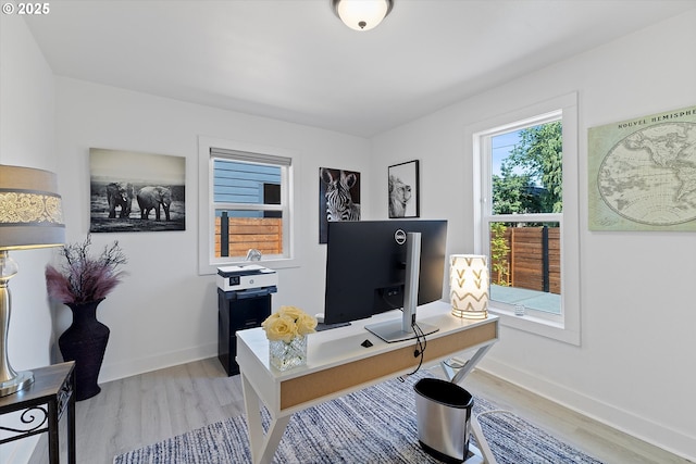 8007 N Hudson St, Portland, OR 97203 - home office with light wood-style floors