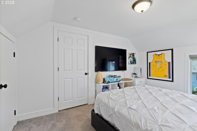 8007 N Hudson St, Portland, OR 97203 - bedroom with lofted ceiling and light carpet