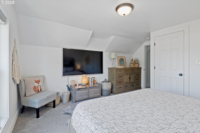 8007 N Hudson St, Portland, OR 97203 - carpeted bedroom featuring lofted ceiling