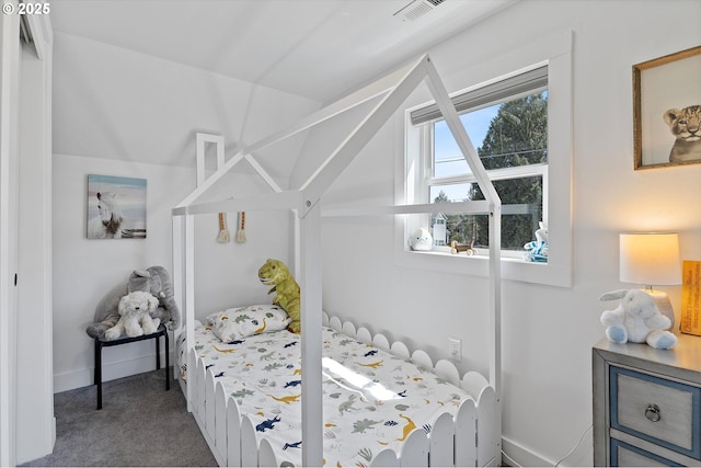 8007 N Hudson St, Portland, OR 97203 - bedroom with carpet floors and lofted ceiling