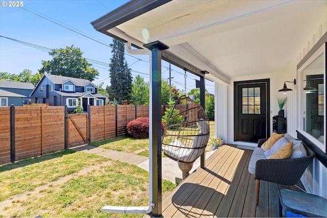 8007 N Hudson St, Portland, OR 97203 - wooden terrace with a gate