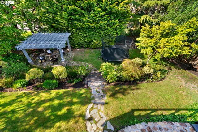 view of grassy yard featuring a gazebo