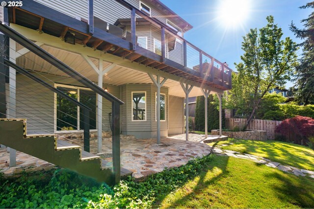 view of property exterior featuring a patio