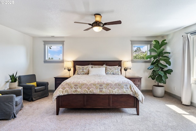19294 Boulder Run Ct, Oregon City, OR 97045 - bedroom with light colored carpet and ceiling fan