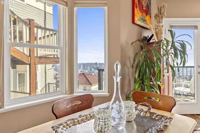 view of dining space