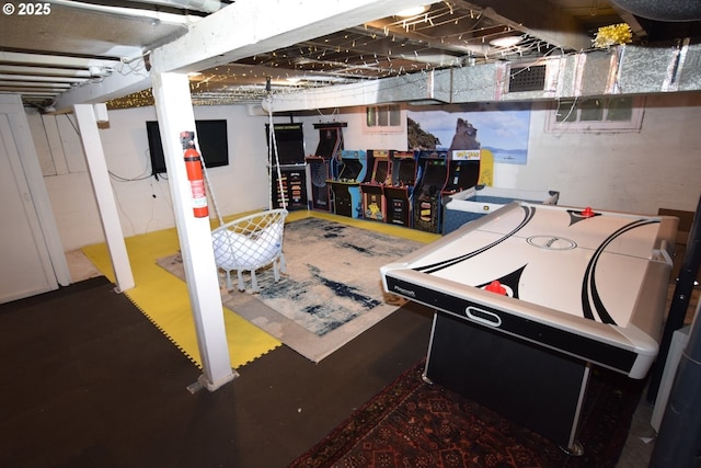 view of basement