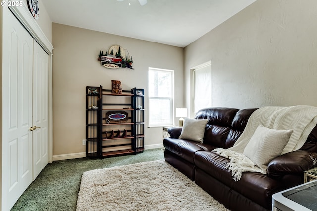 view of carpeted living room