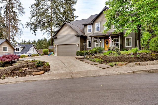 craftsman-style house featuring a garage