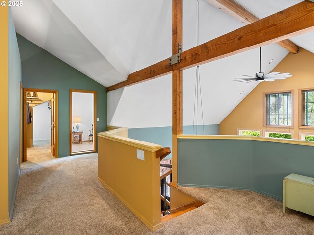33901 Merrill Creek Rd, Deer Island, OR 97054 - corridor featuring an upstairs landing and carpet