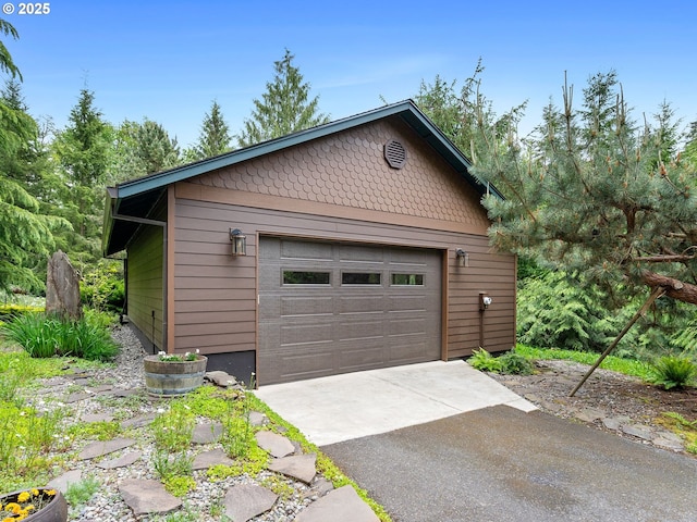 33901 Merrill Creek Rd, Deer Island, OR 97054 - detached garage featuring driveway
